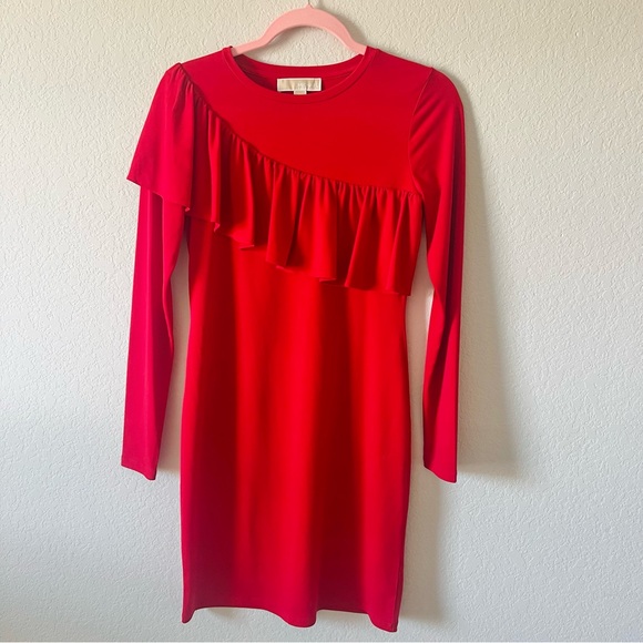 Michael Kors Red Cocktail Dresss - Picture 1 of 4